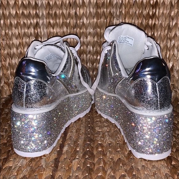 NIB YRU 💎Crystal LaLa Platform Sneakers💎💧 - Picture 5 of 8